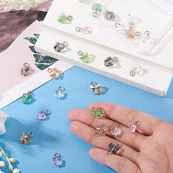 25Pcs 5 Styles Electroplate Transparent Glass Pendants&nbsp;PALLOY-TAC0230