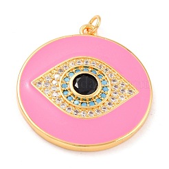 Real 18K Gold Plated Brass Micro Pave Cubic Zirconia Pendants&nbsp;ZIRC-L100-084G-04