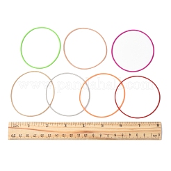 28Pcs 7 Colors Iron Spring Chains Stretch Bracelets&nbsp;BJEW-FS0001-09
