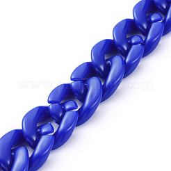 Handmade Opaque Acrylic Curb Chains&nbsp;AJEW-JB00662