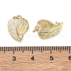 Brass Micro Pave Clear Cubic Zirconia Pendants&nbsp;CU-CBAF0F8-09G
