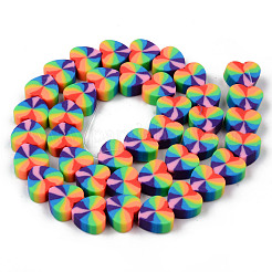 Handmade Polymer Clay Beads Strands&nbsp;X-CLAY-N008-002C