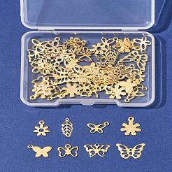 60Pcs 10 Styles 304 & 201 Stainless Steel Charms&nbsp;STAS-FS0001-93