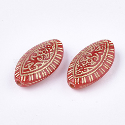 Horse Eye Plating Acrylic Beads&nbsp;PACR-Q102-225D