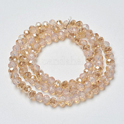 Electroplate Glass Beads Strands&nbsp;EGLA-A034-J4mm-K01