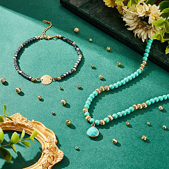 120Pcs 4 Style Brass Beads&nbsp;FIND-PH0017-76