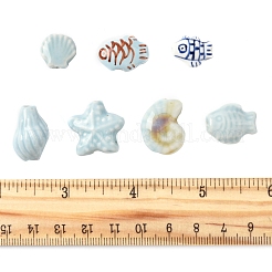 Glazed Porcelain Beads Strands&nbsp;PORC-FS0001-13