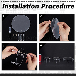 3Pcs 3 Sizes Round Acrylic Display Riser Holder&nbsp;ODIS-WH0030-247