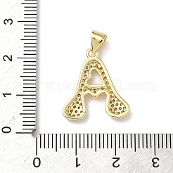 Brass Micro Pave Cubic Zirconia Pendants&nbsp;KK-L243-32G
