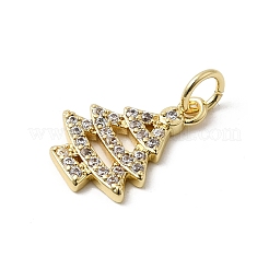 Brass Micro Pave Cubic Zirconia Pendants&nbsp;KK-L262-09G