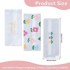 200Pcs OPP Flower Nougat Candy Packaging Bags&nbsp;ABAG-WH0039-28
