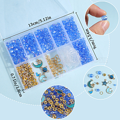 DIY Glass Beads & Alloy Enamel Charms Bracelets Making Kits&nbsp;DIY-SP0001-57B