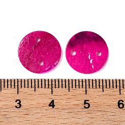 Spray Painted Natural Akoya Shell Connector Charms&nbsp;BSHE-S304-17B