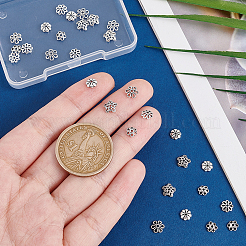 30Pcs 5 Styles 925 Sterling Silver Tibetan Style Beads Caps&nbsp;STER-PH0001-75