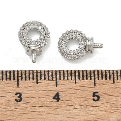 Brass Micro Pave Cubic Zirconia Peg Bails&nbsp;KK-D229-15P