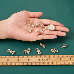 Alloy Rhinestone Crystal Links Connectors&nbsp;PALLOY-TA0002-26LG