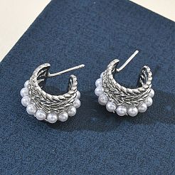 Brass Stud Earrings for Women&nbsp;EJEW-A168-19P