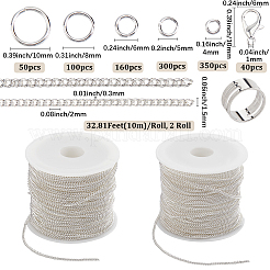 DIY Brass Curb Chains Necklaces/Bracelets Making Kits&nbsp;DIY-SP0003-08S