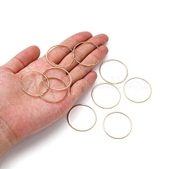 Brass Linking Rings&nbsp;KK-S327-06KC-30mm