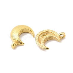 925 Sterling Silver Textured Moon Charms&nbsp;STER-K188-09B-G
