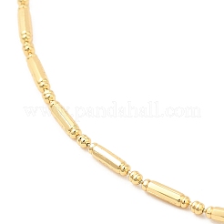 Rack Plating Brass Column Ball Chain Necklace for Women&nbsp;NJEW-F311-09G