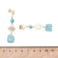 4 Pairs 201 Stainless Steel Dangle Stud Earrings&nbsp;EJEW-TA00794