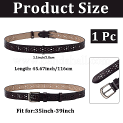 Leather Hollow Chain Belts for Man&nbsp;AJEW-WH20070-165A