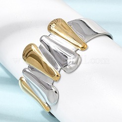Hammered 304 Stainless Steel Cuff Bangles for Women&nbsp;BJEW-Z177-01GP-03