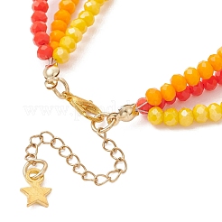 Opaque Solid Color Glass & Plastic Pearl Multi-strand Bracelets&nbsp;BJEW-JB12969