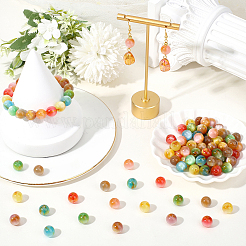 112Pcs 7 Colors Transparent Resin Beads&nbsp;RESI-PA0001-37B