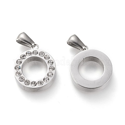 304 Stainless Steel Rhinestone Pendants&nbsp;STAS-F253-16P