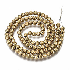 Electroplate Non-magnetic Synthetic Hematite Beads Strands&nbsp;G-T114-54B-G