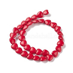Heart Synthetic Turquoise Beads Strands&nbsp;TURQ-I019-12mm-01