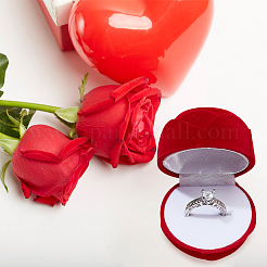 Rose Velvet Jewelry Boxes&nbsp;CON-WH0092-63B
