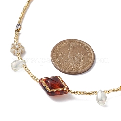 Glass Seed & Acrylic Beaded Necklaces&nbsp;NJEW-JN04469