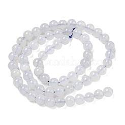 Natural Blue Chalcedony Beads Strands&nbsp;G-K310-C12-6mm-A