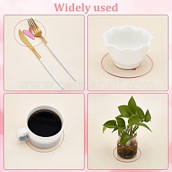 6Pcs Transparent Acrylic Cup Mats&nbsp;AJEW-FG0002-10B