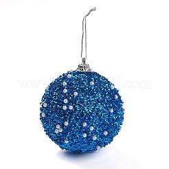 Christmas Ball Foam & Plastic Imitation Pearl Pendant Decoration&nbsp;FIND-G056-01C