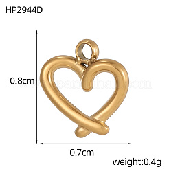 304 Stainless Steel Charms&nbsp;STAS-OY007-25G