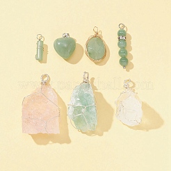 7Pcs 7 Styles Natural Mixed Gemstone Pendants Sets&nbsp;G-FS0005-54