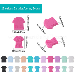 24Pcs 24 Style Food Grade Eco-Friendly Silicone Beads&nbsp;SIL-CA0002-61