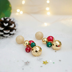 Christmas Alloy & Acrylic Dangle Stud Earrings&nbsp;FS-WGD2D1A-01
