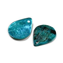 Spray Painted Natural Akoya Shell Pendants&nbsp;BSHE-G034-12B