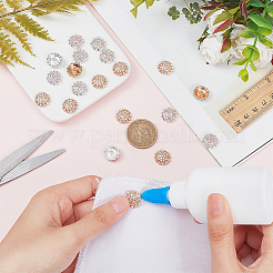 20Pcs 2 Colors Zinc Alloy Rhinestone Jewelry Snap Buttons&nbsp;FIND-WR0010-40