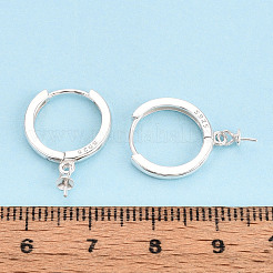 925 Sterling Silver Hoop Earring Findings&nbsp;STER-N017-05S