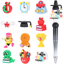 12Pcs 12 Styles Silicone Focal Beads&nbsp;SIL-SC0003-13
