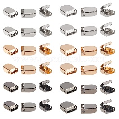 180Pcs 6 Style Zinc Alloy Ribbon Crimp Ends&nbsp;FIND-CA0004-51