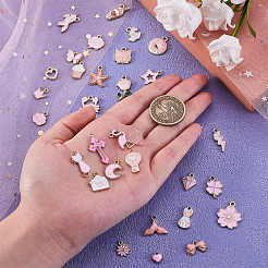 30Pcs 30 Style Alloy Enamel Pendants & Charms&nbsp;ENAM-CJ0001-116