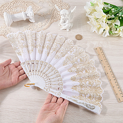 Plastic Folding Fan&nbsp;AJEW-WH20018-65E