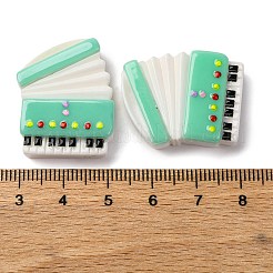 Opaque Music Theme Resin Cabochons&nbsp;LS-CRES-Z010-02F